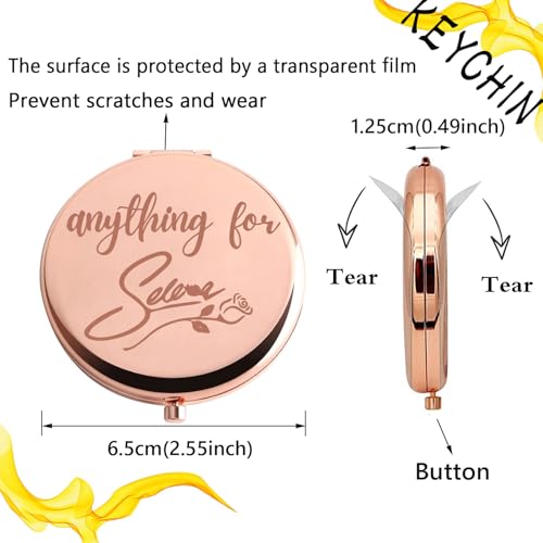 KEYCHIN Como La Flor Pocket Mirror Anything For-rg Compact Makeup Mirror Fans Gift