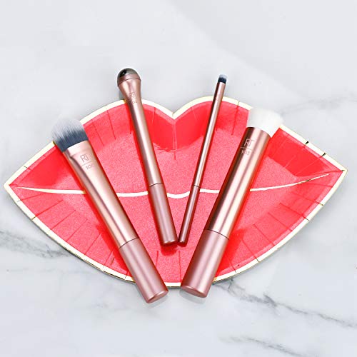 Real Techniques Prep and Prime Skincare and Makeup Brush Set (4-Piece)