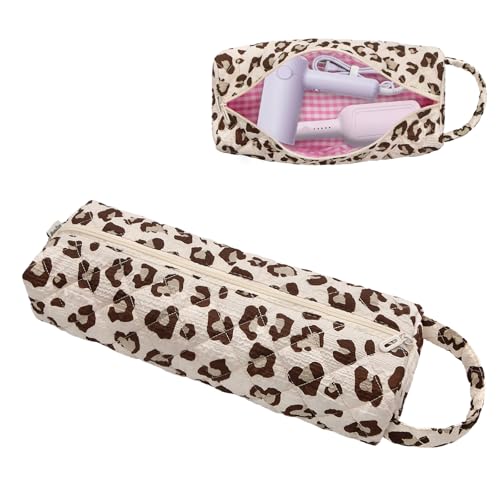 LJCZKA Leopard Print Hair Tools Travel Bag - Large Capacity Organizer