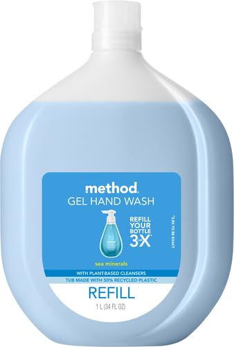 Method Gel Hand Soap Refill, Sea Minerals, 34 Fl Oz (Pack of 2)