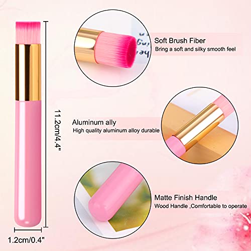 Dming 5-Piece Pink Lash Shampoo Brush Set for Eyelash Extensions – 1 Pack (Pink)