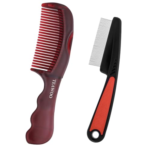TEAWOO Dandruff Comb Set - Anti-Dandruff Scalp Massage & Fine Tooth Comb