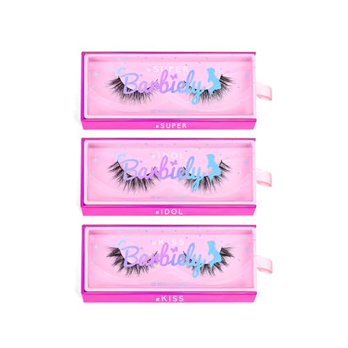 Barbiely 3D Mink Lashes - 3 Pairs Natural Cat-Eye Volume Strip Eyelashes