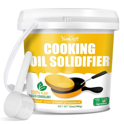Plant-Based Cooking Oil Solidifier Powder - 2.25 Gallons Grease Disposal
