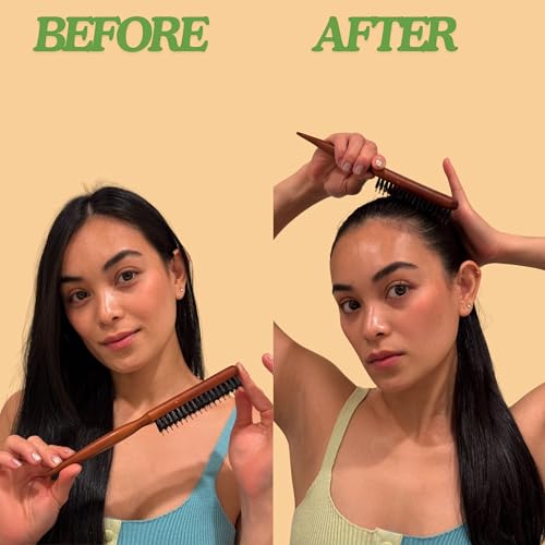 GranNaturals Boar & Nylon Bristle Styling Brush Teasing Comb with Rat Tail Pick, 1 Count