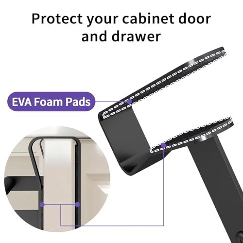 Over Cabinet Towel Holder - 2 Pack Stainless Steel Towel Bars for Kitchen