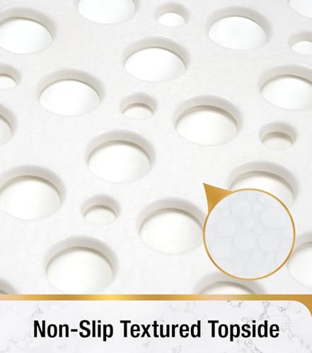 HITSLAM Non-Slip Bathtub Mat, 28x15 Inch TPE with Suction Cups