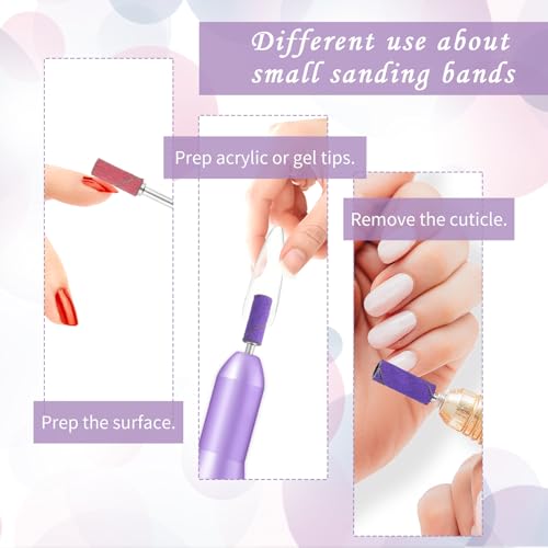 4Pcs Mini Mandrel Nail Drill Bits for Sanding Bands - 3mm
