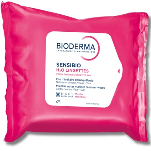Bioderma Sensibio H2O Micellar Makeup Removing Wipes - 25 Pack