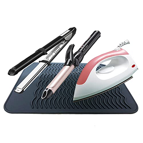 Lessmon Heat Resistant Silicone Mat for Hair Styling Tools - 11x7.5 in