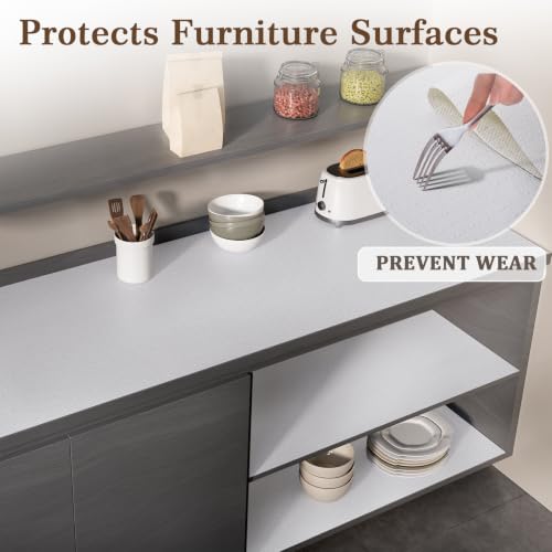 Non-Adhesive Kitchen Shelf Liner, 12" x 240" - Waterproof & Washable