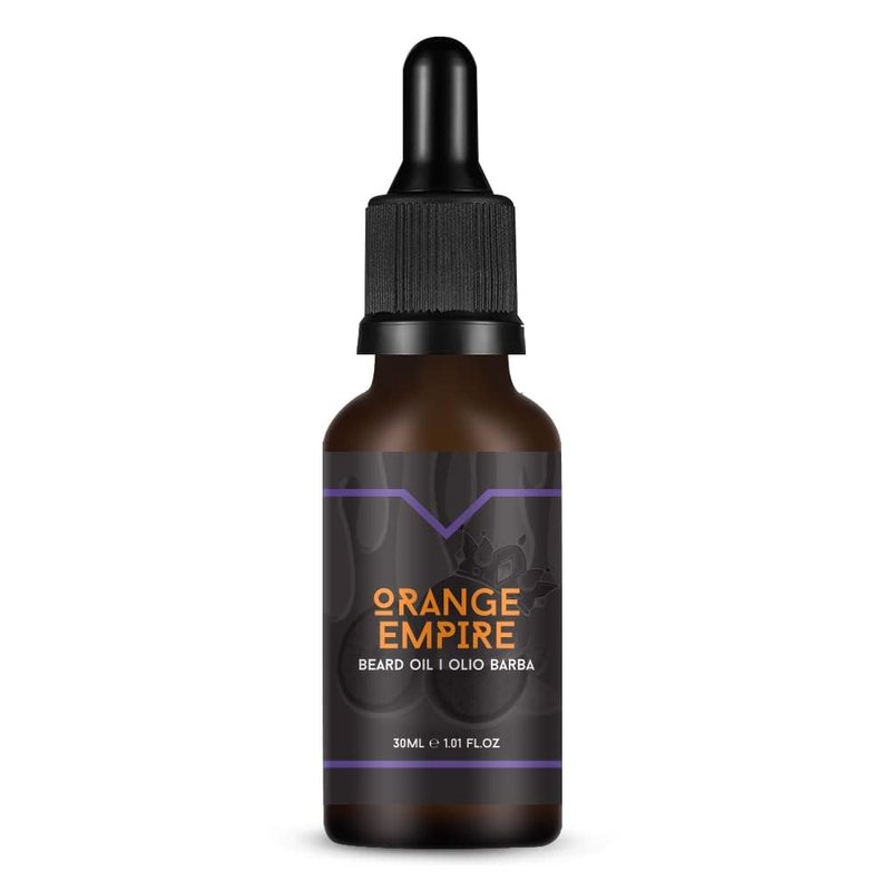 The Goodfellas' smile Empire Orange Beard Care Oil 1 oz – Zesty Citrus Scent – Deep Moisture & Shine Enhancer – Softens, Protects & Tames Frizz – Lightweight Beard Conditioner Made in Italy