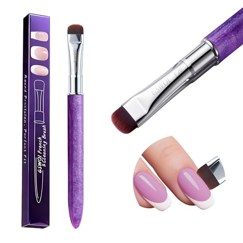 GSWOI French Tip Nail Brush & Clean Up Tool for Professional Manicure