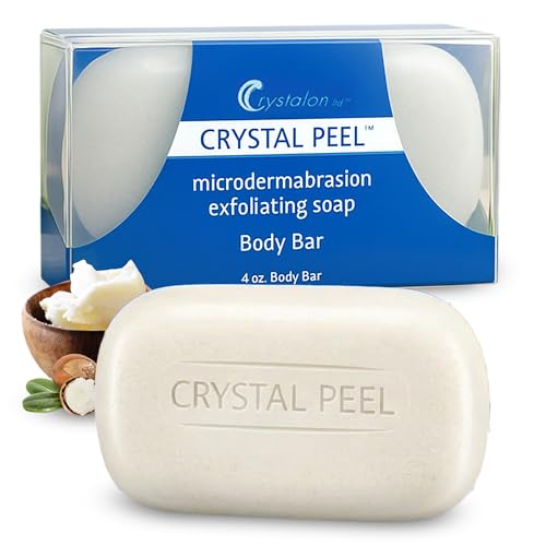 Exfoliating Bar Soap for Men & Women - Lemongrass 4oz | Crystal Peel Microdermabrasion