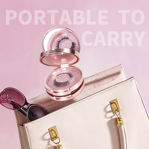 Travel Eyelash Organizer Case with Mirror - 3 Layer Holder