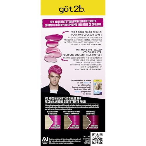 Got2B Color Remix Semi-Permanent Hair Color - Shocking Pink, 2.2 Fl Oz