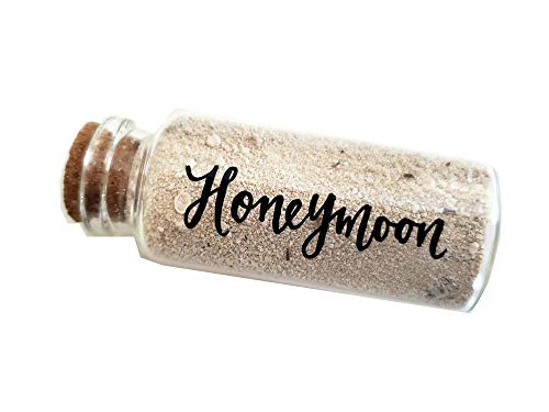 Honeymoon Sand Keepsake Jar - Hand Lettered Travel Gift