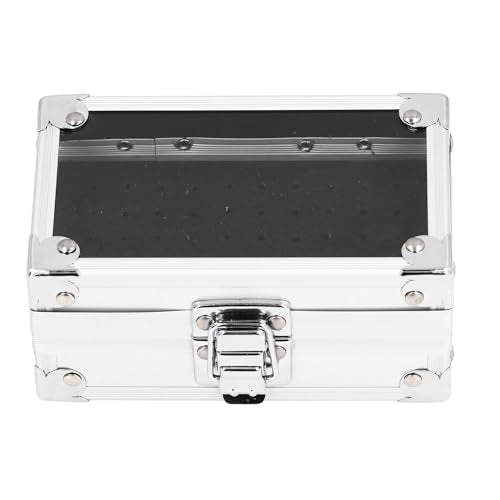 Aluminum Nail Drill Bit Storage Case with Transparent Cover