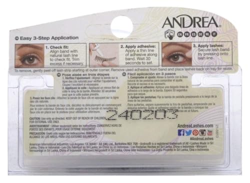 Andrea Lashes Strip Style 45 - 6 Pack of 100% Human Hair