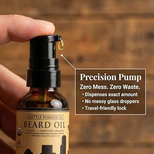 Seattle Pomade Co. Organic Beard Oil for Smooth, Itch-Free Growth