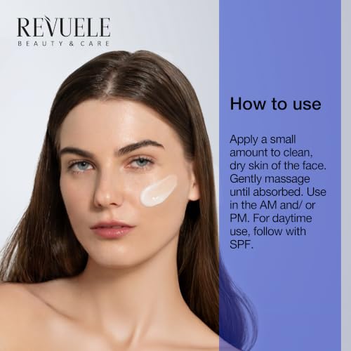 Revuele EGF Peptide Cream - Advanced Anti-Aging Moisturizer with Niacinamide & Hyaluronic Acid, 1.69 fl. oz