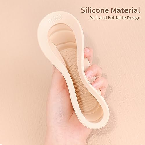 Foldable Silicone Makeup Brush Cleaner Bowl Portable Cleaning Mat for Sponges & Puffs