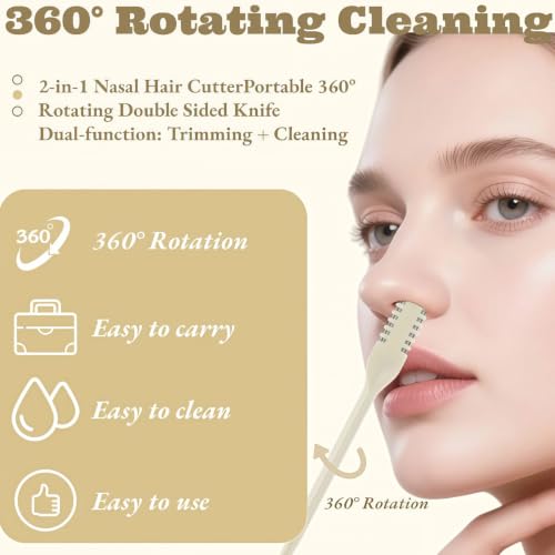 Oecypel 2-in-1 Manual Nose Hair Trimmer for Men & Women