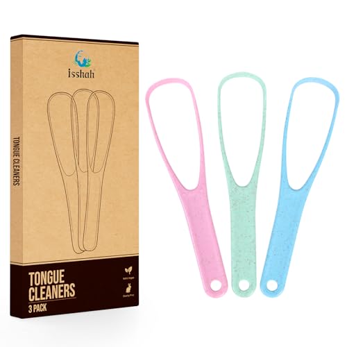 Natural Fiber Tongue Scraper - BPA Free, 3 Pack for Oral Care