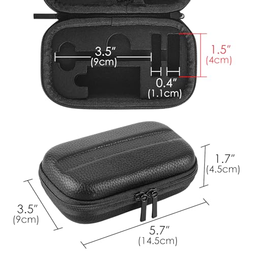 Linkidea Hard Travel Case for Safety Razors Compatible with Merkur Vikings Merkur Merkur Dovo Merkur Dovo Merkur Shaving Revolution Lychee Vegan Leather