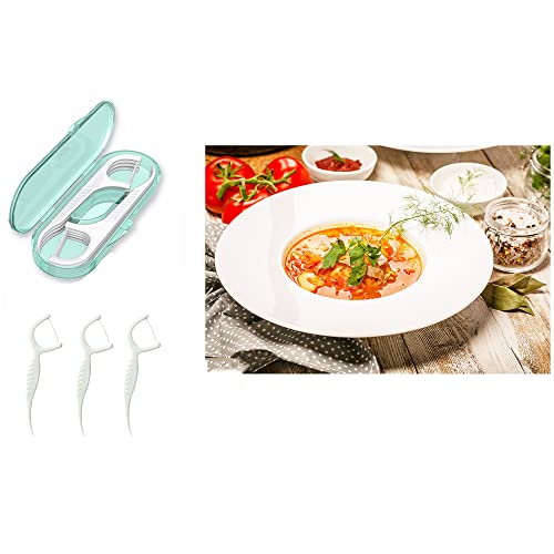 Setaria Viridis Dental Floss Picks - 100 High Toughness Picks with Cases
