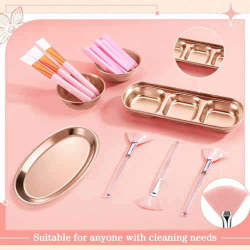 LemonRoad 25 Pcs Rose Gold Esthetician Facial Kit - Tools & Brushes