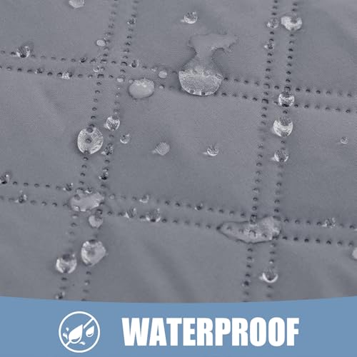 Smiry Waterproof Reversible Pet Couch Cover for Dogs & Cats - 30"x53" Grey/Dark Grey