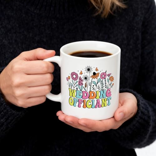 Wedding Officiant Coffee Mug - Floral Design Gift for Ceremony