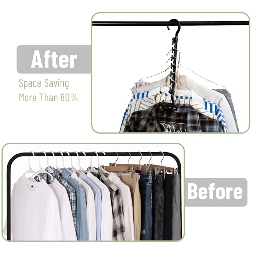 Mr. Pen 20-Pack Space-Saving Clothes Hangers | 360° Rotating Hooks