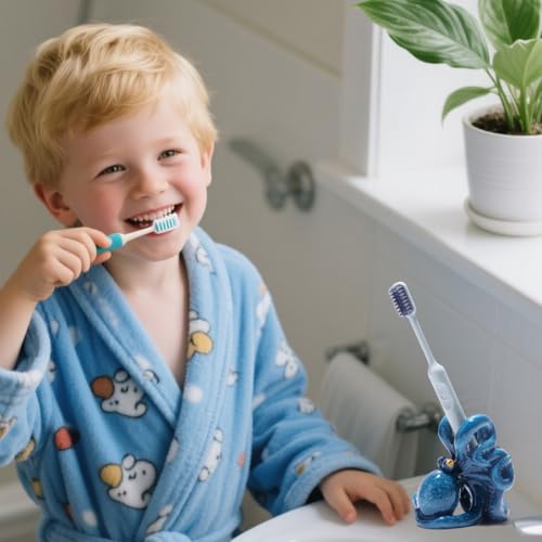 Hodao Octopus Toothbrush Holder - Cute Resin Stand for Kids & Adults