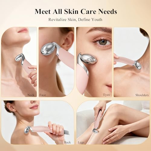 Vangines Stainless Steel Ice Roller & Facial Cleansing Brush Skincare Set