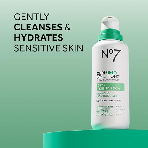No7 Derm Solutions Hydrating Facial Cleanser 8 Fl Oz - Gentle, Fragrance-Free Skin Care