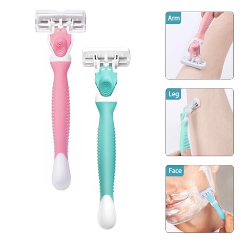 Hocmos 6-Blade Women's Razor Set with 19 Refill Blades & Travel Case