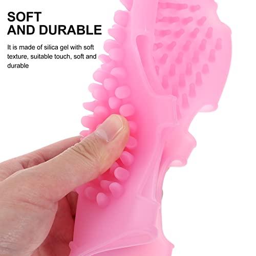 COHEALI Silicone Massage Gloves Bath Brush 2-Pack – Blue & White