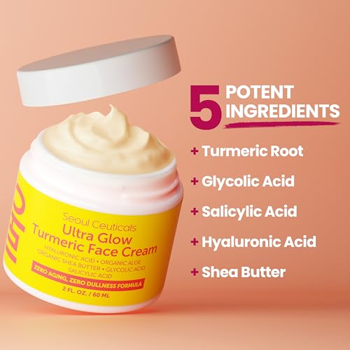 SeoulCeuticals Turmeric Face Cream for Glowing Skin - 2oz