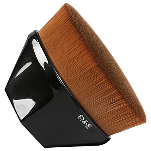 IS'MINE Flat Top Kabuki Foundation Brush Black - Gentle, Professional Makeup Tool