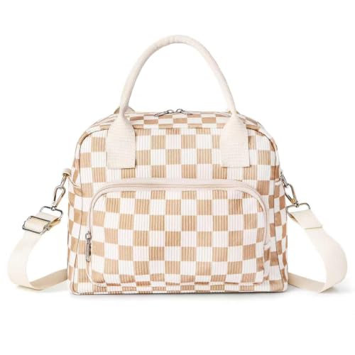Large Insulated Lunch Bag for Women - Stylish 12L Tote with Shoulder Strap