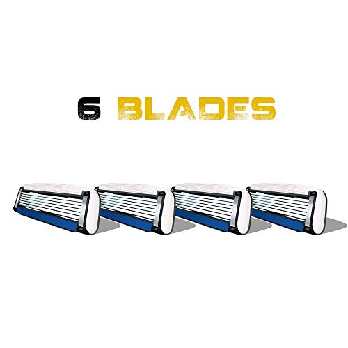 HeadBlade HB6 Refill Shaving Razor Blades - 4 Pack Stainless Steel Cartridges