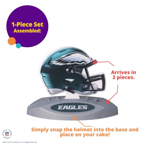 NFL Philadelphia Eagles Cake Topper - Reusable Football Helmet Decoration