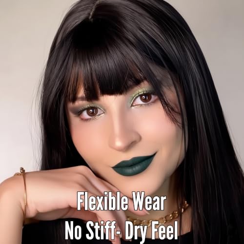 Mynena Jocelyn Deep Forest Green Matte Liquid Lipstick - Vegan, Long-Lasting, Waterproof