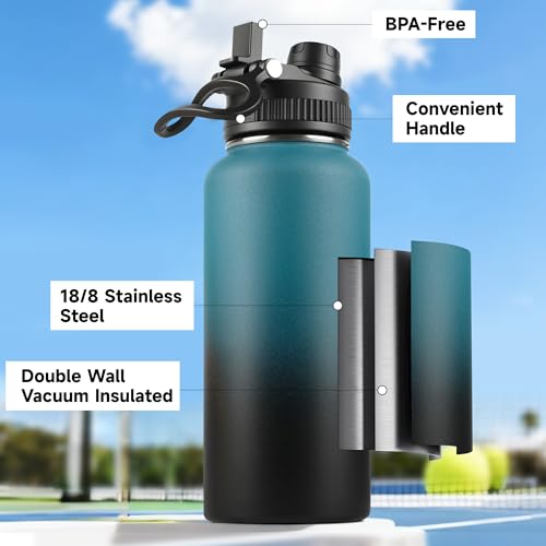 Zynkify 22oz Insulated Water Bottle with 2-in-1 Leak-Proof Lid