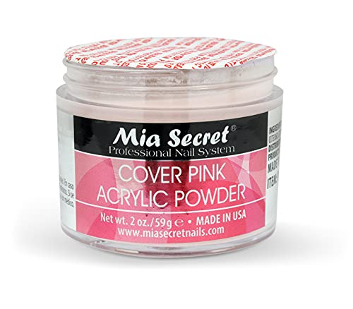 Mia Secret Cover Pink Acrylic Powder - Professional Nail Sculpting, 2 Oz