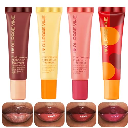 Dulele Hydrating Lip Balm Butter with Peptides & Tinted Gloss, Moisturizing Lip Care