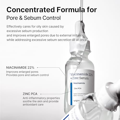 Niacinamide 22% + Zinc Face Serum for Pore Reduction & Acne Control - 1oz