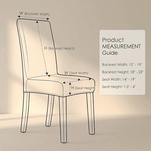Deisy Dee Velvet Dining Chair Covers - Washable & Stretchable Slipcovers